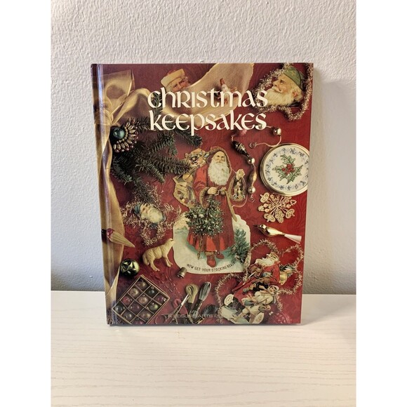 Cross Stitch Book Christmas Keepsakes Leisure Arts 1990 VTG Needlework BB8NS San - Picture 2 of 10